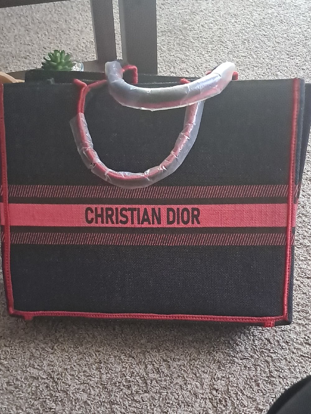 Black and Red Book Tote